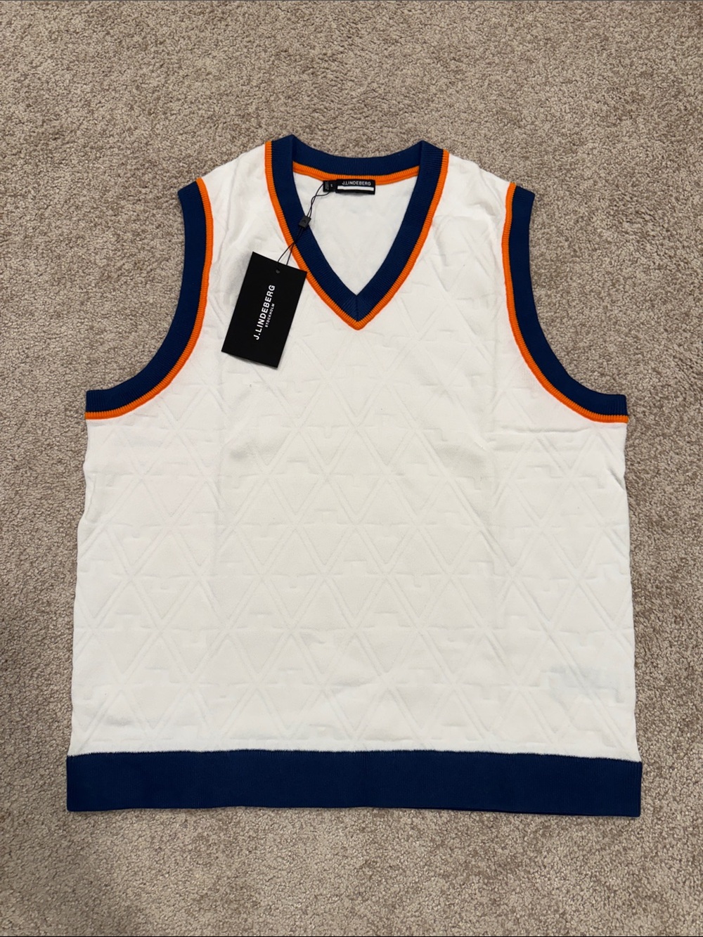 Men’s Size Medium J. Lindeberg Golf Vest White
